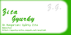 zita gyurky business card
